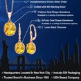 thumbnail image 2 of Gem Stone King 6.20 Ct Yellow Citrine 18K Rose Gold Plated Silver Pendant and Earrings Jewelry Set, 2 of 5