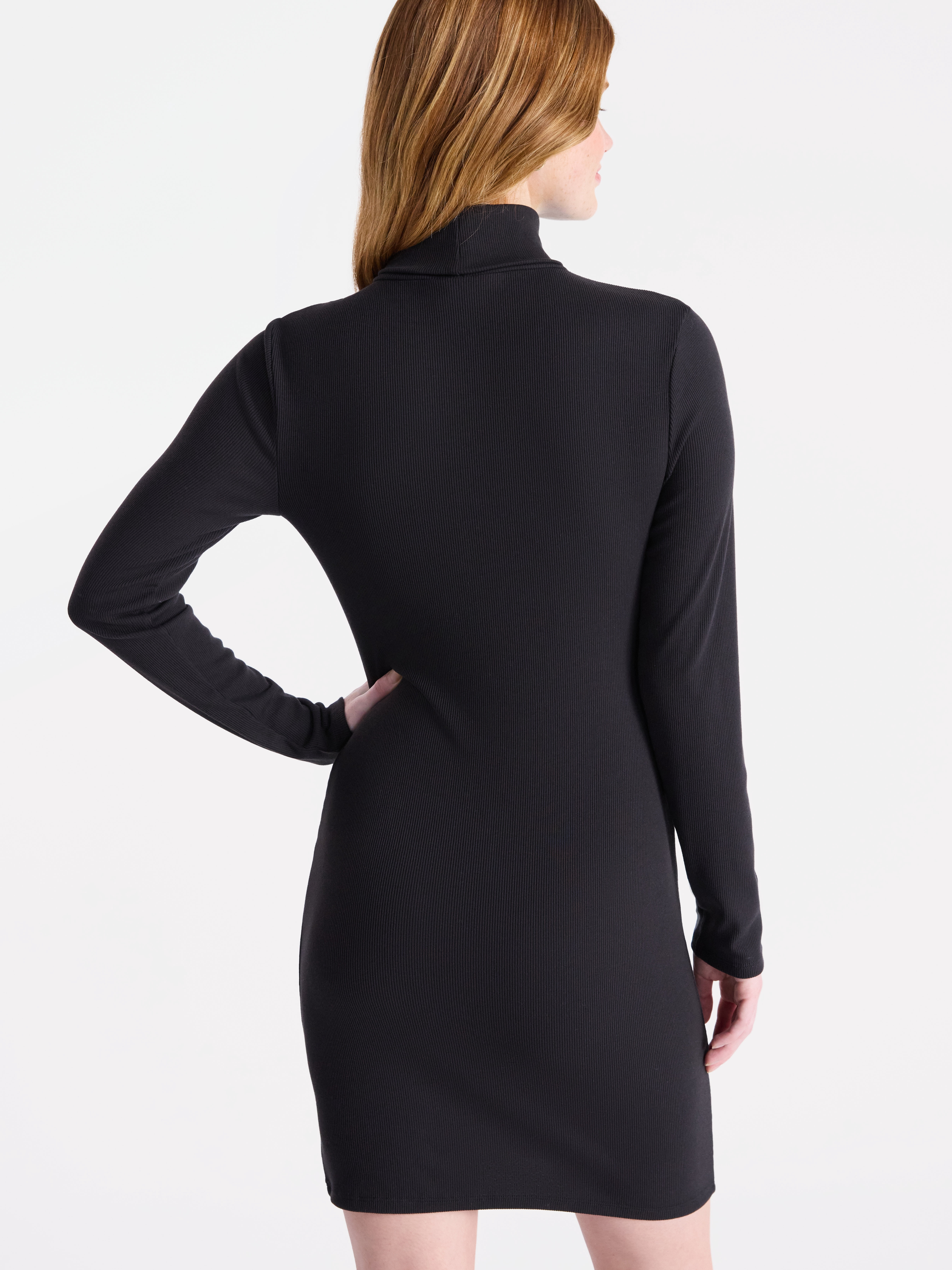 No Boundaries Turtle Neck Mini Dress, Women’s