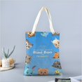 thumbnail image 2 of Bimi Boo and Friends Bolso de tela con estampado de lienzo para mujer, bolsa de compras reutilizable y estética, con cremallera interior, regalo para mujer, 35 × 40 cm., 2 of 6