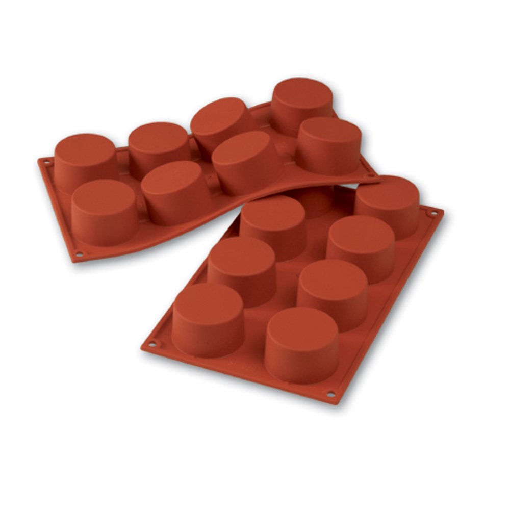 Silikomart Flexible Silicone NonStick Cylinder Bakeware Mold 3 Oz, 2.