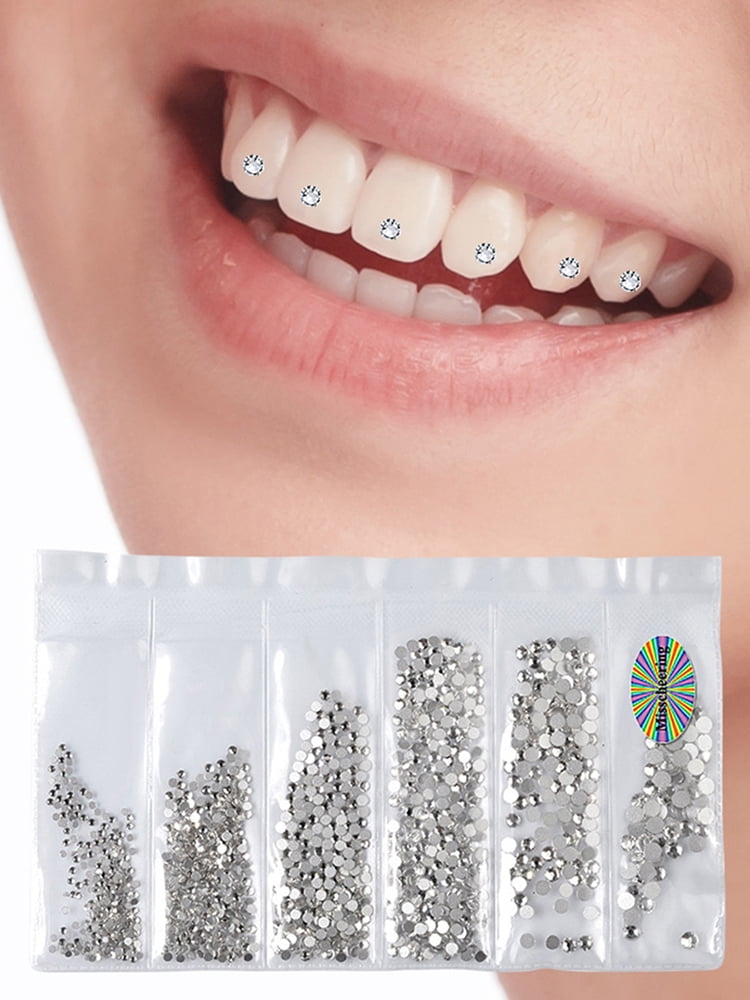80 Pcs Teeth Diamonds Jewel Kit Teeth Jewelry Gems Dental Artificial  Crystal Tooth Ornaments Tooth Gems Decorative Jewelry for Reflective Teeth