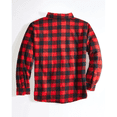 thumbnail image 2 of Venado Men's Heavyweight Buffalo Plaid Fleece Shirt (Large, Classic Red), 2 of 7