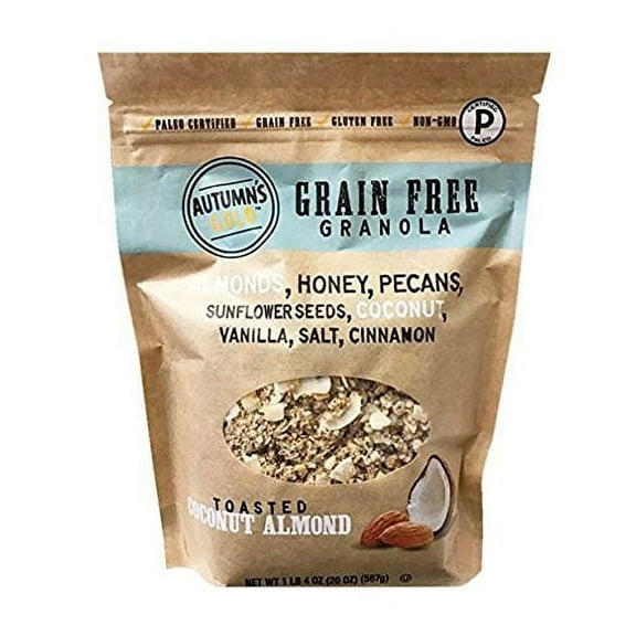 Autumn's Gold Grain Free Toasted Coconut Almond Granola 1lb 4oz (3 Pack)