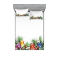 thumbnail image 2 of Christmas Bedding Set with Sheet & Covers, Holiday Season Office Design Tree Celebration Snowflakes Celebration, Printed Bedroom Decor 2 Shams, 4 Sizes, White Green Red, by Ambesonne, 2 of 3