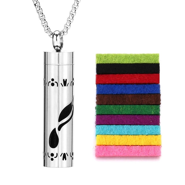 2025 New Aromatherapy Jewelry Necklaces Essential Oil Diffuser Necklace Stainless Necklace Perfume Steel Locket Open Scent K8G6