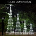 thumbnail image 3 of Wintergreen Lighting 4’ Red Outdoor Christmas Light Show Cone Tree, 14-Function LED Outdoor Christmas Decoration, 3 of 3