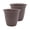 Cappuccino, variant on The HC Companies 6 Inch Eclipse Round Planter Pots with Drainage Holes & Attached Saucer, Lightweight UV-Resistant Plastic Indoor & Outdoor Planters, 4-Pack Flower Pots for Garden & Home Decor, Teal