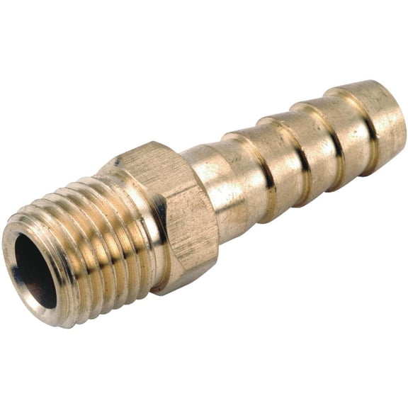 Anderson Metals 757001-0406 Hose Barb Connector 1/4"x3/8", Brass