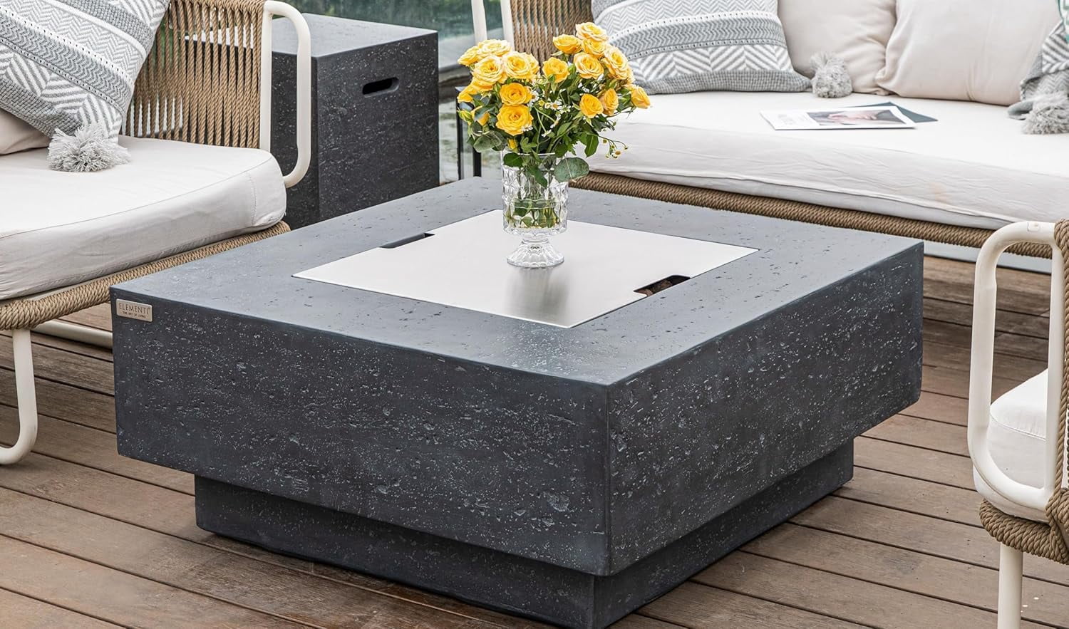 Fire Pit Stainless Steel Burner Lid from ELEMENTI | ELEMENTI Plus and MODENO (Burner Lid, Square 20.7" SS LID - 220D)