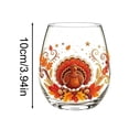thumbnail image 3 of Autumn Stemless Glass Fall Clear Drinking Tumbler Thanksgiving Squirrel Pumpkin Maple Leaf Printed Table Drinkware for Juice Beverages for Home Dinner Party Gathering, 3 of 5