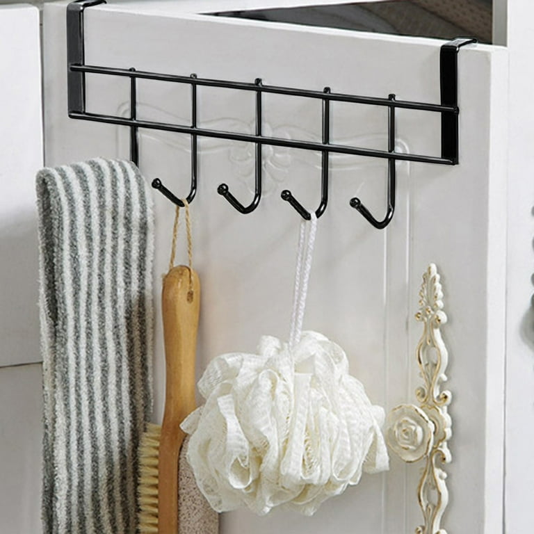 Walmart week Deals Hooks Over The Door Hooks Bathroom Hanger Clothes Towel Storage Holder Silver