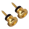 thumbnail image 1 of 2 Pcs Guitar Strap Button Locks Secure Screw Bass Ukulele Belt Buckle Buttons Golden, 1 of 9