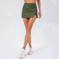 thumbnail image 1 of Falda de tenis ajustada y elástica para mujer, antideslumbrante, de cintura alta, para deportes, yoga, fitness, golf, falda corta con bolsillo, 1 of 6