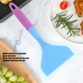 thumbnail image 4 of Silicone Spatula for Nonstick Heat Resistant Pancake Turner with Cooking Flat Wide Scraper Shovel Flipper for Egg, Fish, Burgers, Steak, and Omelette, Pizza[sky blue], 4 of 9