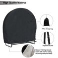 thumbnail image 2 of yuksok Firewood Log Rack Cover, 210D Oxford PVC Coating Outdoor Waterproof All-Weather Black, 2 of 7