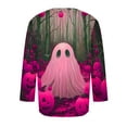 thumbnail image 3 of Camisas de Manga Larga para Hombres Imprimir Casual Cuello Redondo Blusa de Manga Corta, Camisas de Lino para Hombres, 3 of 4