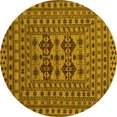 thumbnail image 1 of Ahgly Company Machine Washable Indoor Round Southwestern Yellow Country Area Rugs, 8' Round, 1 of 4