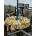 thumbnail image 2 of Fsddascl Orange Coastal Outdoor Tablecloth - 54 Inch Round Dining Table Cover, Turtle Nautical Anchor Octopus Starfish Waterproof Outdoor Table Cloth with Umbrella Hole & Zipper for Picnic/Patio, 2 of 7