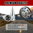 thumbnail image 4 of 33mm x 4 3/4" Chromed Spike Lug Nuts Covers Push on,ABS Chrome Plastic Caps Pointed Push-on Lug Nut Cover for Semi Trucks Trailers, Pack of 60 PCS, 4 of 7