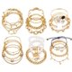 thumbnail image 1 of Brazalete 17IF Dainty Boho Gold Chain Set de 25 piezas para mujer, 1 of 7