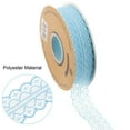thumbnail image 3 of Unique Bargains Lace Trim Ribbon Polyester Wedding Lace Ribbon Lace Gift Wrap Ribbon for Dress Decorations Light Blue 50Yard, 3 of 6