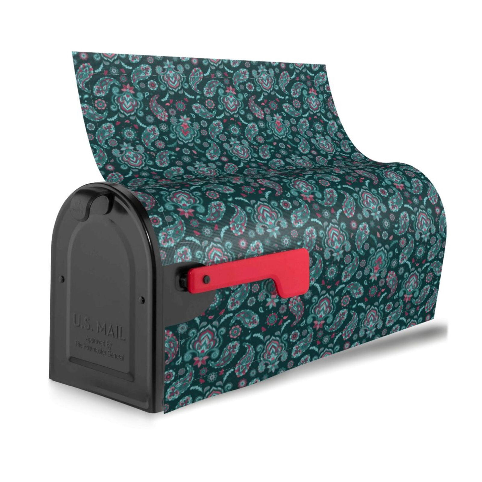 Xecao Vintage Floral for Mailbox Cover with Magnetic Strips, Waterproof and Sunscreen, Adds a Decorative Touch to Your Garden Yard.