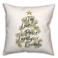 thumbnail image 2 of Creative Products Christmas Tree Words Script 16 x 16 Spun Poly Pillow, 2 of 3