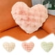 thumbnail image 1 of Cojín decorativo en forma de corazón | Cojín de terciopelo rosa plush suave para niños y adultos | Almohada linda para sofá, cama, sala de estar | Amigable con la piel, lavable, 19.7x17.7 pulgadas, 1 of 8