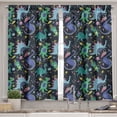 thumbnail image 2 of Ambesonne Dragon Valance & Curtain, Space Themed Dinos Planets, 55"x45", Multicolor, 2 of 7