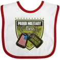 thumbnail image 3 of Inktastic Proud Military Niece Girls Baby Bib, 3 of 4
