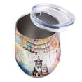 thumbnail image 3 of Happy Birthday to Australian Shepherd Kitten Party Balloons Cake 12oz Stainless Steel Wine Tumbler Insulated Cup with Lid Aussie Dog Lover Gifts - 00027, 3 of 5