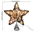 thumbnail image 3 of YWIYIUD Christmas Tree Topper Farmhouse Christmas Decor Christmas Tree Decorations Rattan Christmas Tree Star, 11 Inch Vintage Xmas Decoration for Rustic Christmas Tree Topper, 3 of 6
