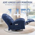 thumbnail image 4 of Lnsenfin Oversized Power Swivel Rocker Recliner Chair for Adults Chenille for Living Room,Blue, 4 of 7
