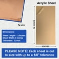 thumbnail image 2 of Duco USA-Made Clear Cast Acrylic Sheet 1/8 Inch Thick 8" x 12" - 1 Pack of Transparent Plexiglass Sheet - Lightweight Acrylic Board for Window Replacements, Displays, Signs, and More, 2 of 6