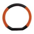thumbnail image 1 of Funda para volante de cuero artificial PU Unique Bargains, protector de volante de automóvil de 14.96" naranja negro, patrón de fibra de carbono 1 Pc, 1 of 6