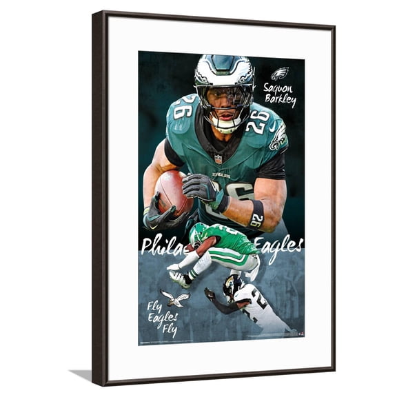 NFL Philadelphia Eagles - Saquon Barkley 25 Canvas Wall Poster, 14.725" x 22.375"