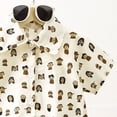 thumbnail image 5 of Baby Toddler Boy Outfits 2T 3T 4T 5T Clothes Summer Kids Pattern Short Sleeve Button Down Shirt & Shorts Set 11-12 Years, 5 of 7