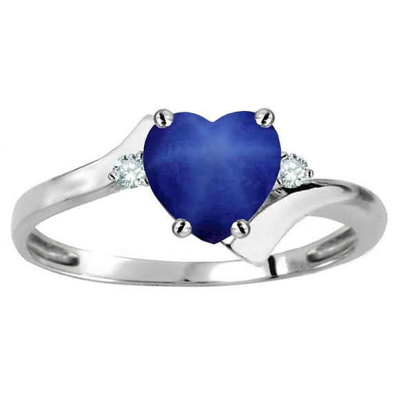Original Star K� Heart Shape 6mm Created Star Sapphire bypass Ring