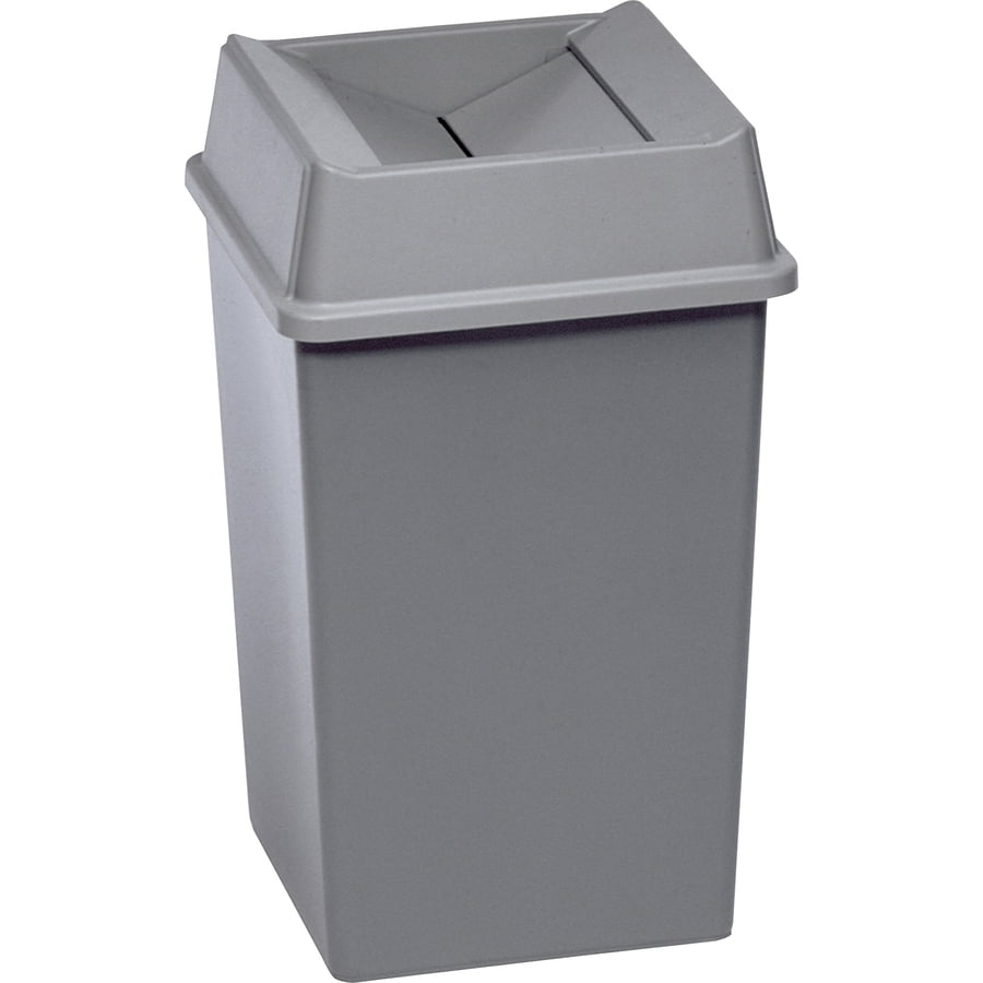 Rubbermaid Commercial Untouchable Square Swing Top - Square - 4 / Carton - Gray