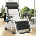 Outdoor Padded Lawn Recliner Zero Gravity Chair Folding Chaise Chairs