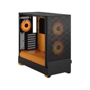 Fractal Design Pop Air RGB Black Orange Core TG ATX High-Airflow Clear Tempered Glass Window Mid Tower Computer Case