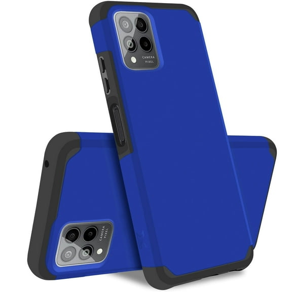 For T-Mobile REVVL 6X PRO 5G 2023 Slim Shockproof Hybrid Cover Phone Case - Blue