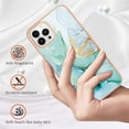 thumbnail image 2 of Compatible with iPhone 13 Pro Max Case iPhone 13 Pro Max Case Ultra Slim Marble Luxury Glossy Rubber Durable Shockproof Protective Phone Case for iPhone 13 Pro Max (6.7") Marble Green YBT, 2 of 10