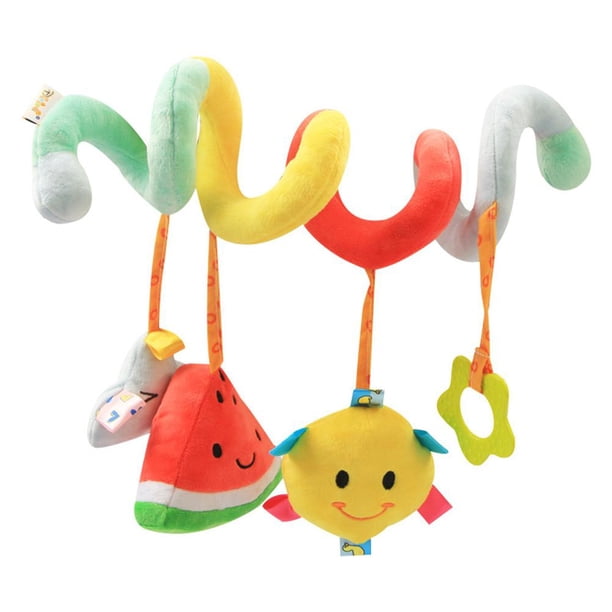 Bebé Cama Cuna Espiral Juguetes De Peluche Dibujos Animados Fruta Cuna Cochecito Asiento De Coche Juguete Con Sonido Incorporado Juguete Educativo Para Bebé sonducket FN007363-03