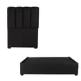 thumbnail image 1 of Box Base cama Individual + Cabecera Kami Negro, 1 of 6