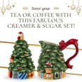 thumbnail image 5 of Spode Juego de crema y azúcar para árbol de Navidad | Juego de jarra para crema y azucarero con forma de árbol | Hecho de fina dolomita | Crema de 7.4 onzas Tarro de azúcar con tapa de 5.3 onzas, 5 of 5