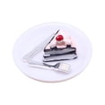 thumbnail image 4 of Pastel de Postre de Casa de Muñecas , Accesorios de Cocina de Casa de Muñecas, Juguetes de Cocina de Muñecas en Miniatura para Decoración de Pastel Negro Rosa Hugo Plato de casa de muñecas, 4 of 10