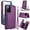 Darkpurple, variant on for Samsung Galaxy S20 FE Crossbody Wallet Phone Case with Card Holder&Zipper, Back Flip Folio PU Leather Kickstand Card Slots Case for Women Girls, Double Magnetic Clasp Shockproof Cover,Lightpurple