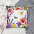 thumbnail image 5 of Pioneer Flower And Butterfly Pillow Covers,Pioneer Flower And Butterfly Throw Pillow Covers 18"×18" ,Living Room Sofa Couch Pillow Covers,Decorative Pillow Covers, 5 of 7