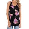 thumbnail image 1 of Women Sleeveless Floral Print Zipper Back Tank Top, 1 of 5
